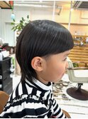 キッズカット刈り上げ女子マッシュウルフヘアー