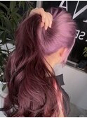 ペールベージュインナーカラーダブルカラー