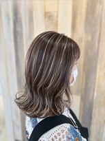 アース 川口店(HAIR&MAKE EARTH) 白髪ぼかしハイライトで叶える大人の上品カラー