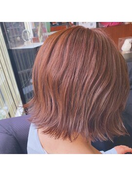 クオリス 上板橋店(QUALIS) 外ハネ★くびれボブ/オレンジ/肩ライン/20代30代
