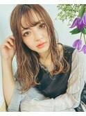 ゆる巻きミディアムスタイル