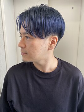 ヘアーデザイン シュシュ(hair design Chou Chou by Yone) ダブルカラー&ネイビー×メンズカット