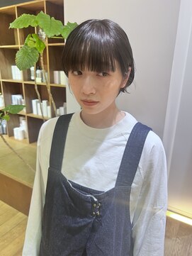 ジェノ(JENO by apish) 韓国風ボブのワンカールパーマ！ショコラアッシュカラー！