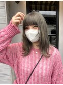 ミルクティーグレージュカラーレイヤーカットケアブリーチカラー