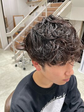 アース 三軒茶屋店(HAIR&MAKE EARTH) 三軒茶屋_メンズ_ショート_パーマ_スパイラル_強め_小顔_カット