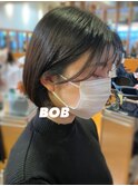 20代30代40代プツっとストレート大人ボブリップライン