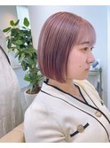 くびれヘア顔周り韓国レイヤーカット黒髪ショートミディアム/柏