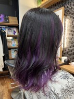 ルーム(Room)&nbsp;ダブルカラー/ムラサキインナーカラー/アンブレラカラーブリーチ