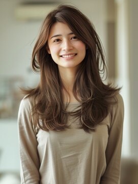 アルトリスト(Altruist Aging×HAIR&SPA) ★ダークアッシュ大人ガーリーボブ着物ミディアムレイヤーカット