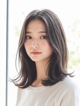 クラン 横浜(Clanc) くびれヘア ハイライトカラー アプリコットオレンジ 夏