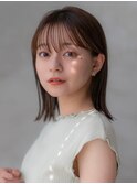 20代30代ミディアム顔周りレイヤーカット髪質改善ストレート