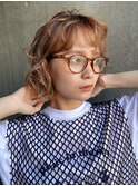 ことりベージュニュアンスカラー前髪ありフレンチカジュアル銀座