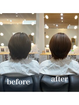 ツヤと髪 クリム(crim) 髪質改善ヘアエステ　ショート　白髪染め　30代、４０代、２０代