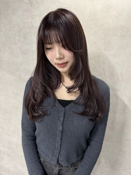 ネアー 新潟(NEER) くびれヘア/ミディアムヘア/ダブルカラー/艶カラー／新潟