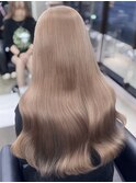クラゲヘアー/小顔に見せるヘア/ココアベージュ/栄
