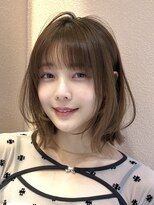 サンドイエナ 横浜店(sand yena)&nbsp;くびレイヤーボブルフネビージュ小顔ワンレンこなれミディ