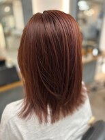 ギルド 清瀬店(GUILD) 艶感レッドブラウンのミディアム