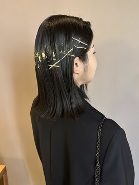 リアン 綱島(Lien) ボブ/ヘアセット/金箔アレンジ/結婚式参列/パーティーヘア