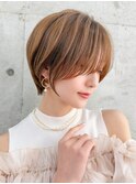 ブリーチなし/髪質改善/ダークブラウン/グレーブラウン/ボブ立川