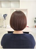 丸みシルエットの大人美髪ショートボブ