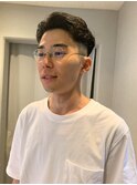 大阪梅田垢抜けニュアンスパーマビジネスマンヘア