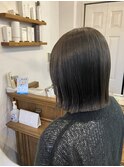 切りっぱなし　ボブ　水素トリートメント