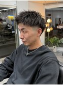 ピンパーマツイストスパイラルショートてパーフェード