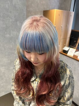 ルル(Lulu) デザインカラーピンク×ライトブルー