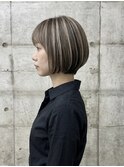 二子玉川/白髪ぼかし/レイヤーボブ/40代/艶髪