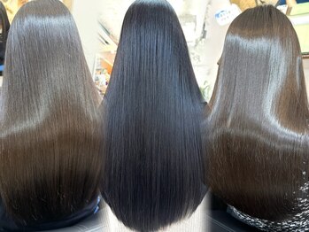 ヘアワン(HAIR One)の写真/【 柔らかく自然な縮毛矯正で理想の美髪へ】 自然な仕上がりにこだわる髪質改善ストレートが叶う♪