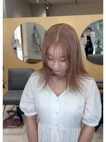 スタン 渋谷(Stam)&nbsp;ベージュカラータッセルボブ切りっぱなしボブ長めボブレイヤー