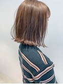 bob(外はねボブ、シアーベージュ、透け感ブラウン)
