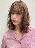 Lien☆ナチュラルフォギーグレージュ×セミウェットウェーブ