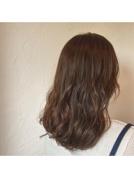 クレエ ヘアー デザイン(creer hair design) 大人キレイ美シルエット韓国風セミディダークブラウン20代30代