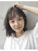 ダークアッシュ☆きりっぱなしボブ
