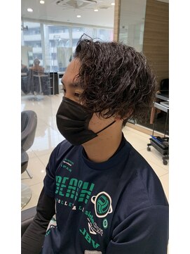 アッシュ 稲田堤店(Ash) サーフパーマ×センターパート