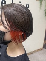 ヘアサロン レリー(hair salon relie) 【デザインカラー】オレンジインナーカラー　relie