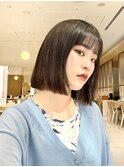【修】20代30代40代◎透明感カラー×韓国切りぱなしボブ