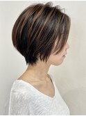 ボブショート×バレイヤージュ