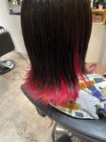 ファミリア バイ リトル(Familia by little) インナーカラーレッド【Familia平塚駅／平塚】