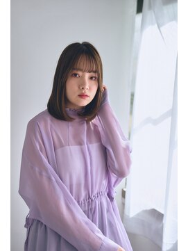 シャル 相模大野(shalu) 王道内巻きボブ前髪ありブラウンカラー10代20代30代40代