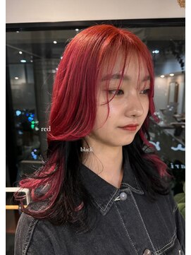 フルール バイ サファリ(fleur by safari) レッド/チェリーレッド/インナーカラー/10代20代/薬院