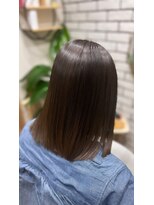 エルモ 北千住(Elmoo)&nbsp;潤艶ミディボブ（艶髪縮毛矯正/髪質改善/TOKIOトリートメント)