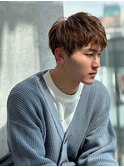 【吉田智哉】メンズパーマ、メンズセンターパート、7:3パート