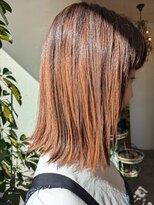 エッセンス(essence)&nbsp;ミディアムボブ　　　―スライシングカラーオレンジピンクver―