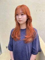 スニュウ(snuw)&nbsp;【snuw mina】レイヤーカット/顔まわりカット/オレンジカラー