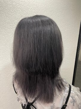 アジールヘア 所沢プロペ通り店(agir hair) シルバーグレージュケアブリーチ小顔カットワンレンウルフ所沢