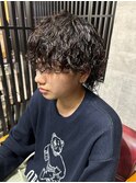 波巻きスパイラル波巻きパーマ波巻きウルフメンズパーマ【大和】