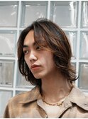 渋谷メンズミディアムパーマメンズボブ緩めスパイラルパーマ