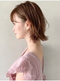 美髪薄めバング愛されモテ髪大人可愛い小顔カット#214f0511